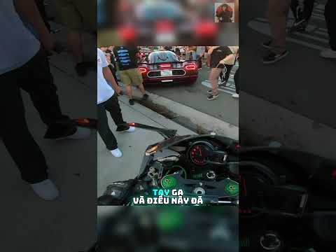 Biker lén đem Kawasaki Ninja H2R đến sự kiện về siêu xe! @imkay  #shorts