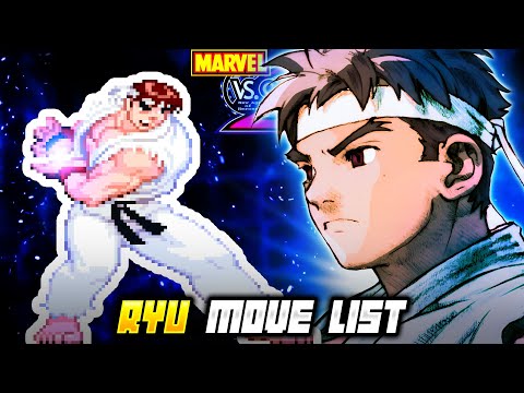 RYU MOVE LIST - Marvel vs. Capcom 2: New Age of Heroes (MvC2)