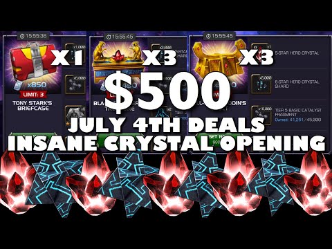 $500 July 4th Deals INSANE CRYSTAL OPENING Five 5 Star & Four 6 Star Crystals | MCOC