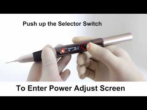 Soft Tissue Laser Pen-Dental Diode Laser-How to Adjust the Power in Orange LED Light Indicator