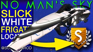 Rare S-Class White Frigate Location & How To Farm - No Man's Sky Update - NMS Scottish Rod