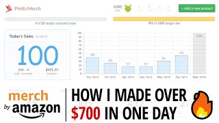 Amazon Merch: How I Made Over $700 PROFIT In One Day 💸