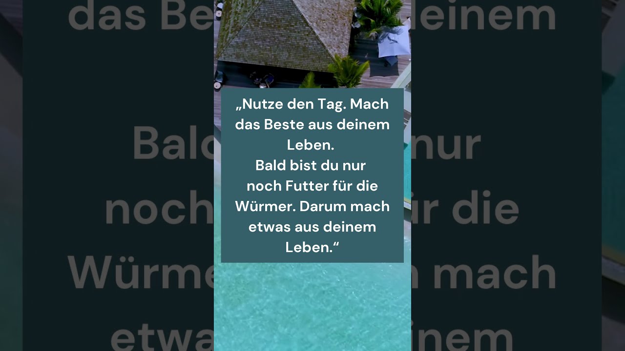 Nutze den Tag! Mach das Beste aus deinem Leben! | Erfolgszitat des Tages #shorts