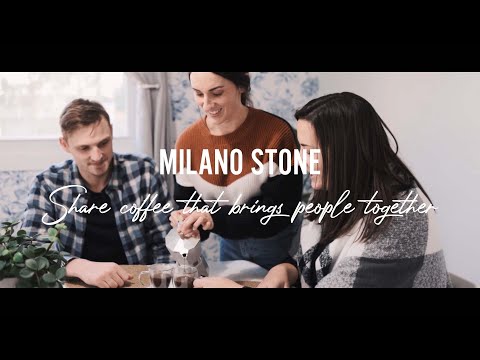 Grosche Milano Stone Stovetop Espresso Maker, 9 Cup, Fossil Grey