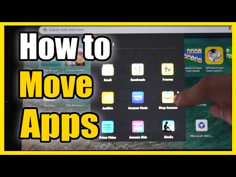 How to Move Apps on Homescreen & Create Folders On Amazon Fire HD 10 Tablet (Remove ICONS)