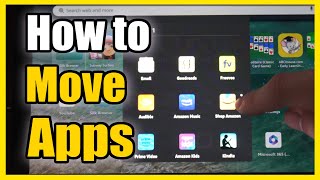 How to Move Apps on Homescreen & Create Folders On Amazon Fire HD 10 Tablet (Remove ICONS)