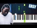 Kendrick Lamar - Humble - EASY Piano Tutorial by PlutaX