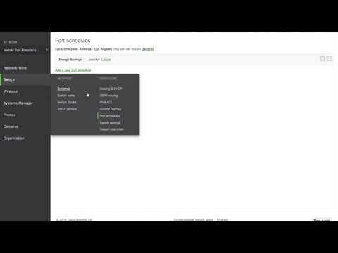 Meraki MS - Port Scheduling