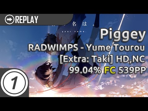 Piggey | RADWIMPS - Yume Tourou [Extra: Taki] +HD,NC 98.78% FC 539pp #1