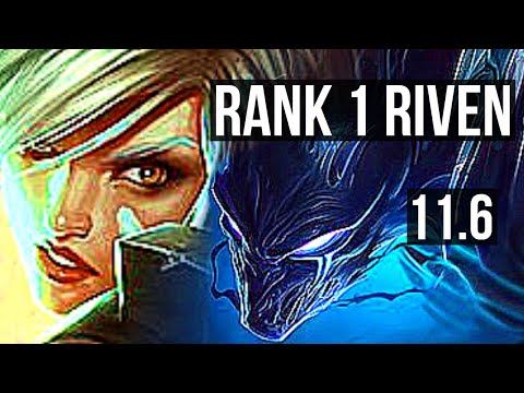 RIVEN vs NOCTURNE (TOP) | Rank 1 Riven, 10/1/7, 1.3M mastery, Dominating | KR Challenger | v11.6