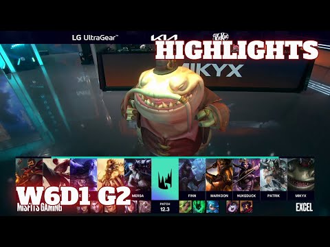 MSF vs XL - Highlights | Week 6 Day 1 S12 LEC Spring 2022 | Misfits vs Excel W6D1