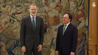 Su Majestad el Rey ha recibido en audiencia, en el Palacio de La Zarzuela, al presidente de la Generalitat Valenciana, Juan Francisco Pérez Llorca
