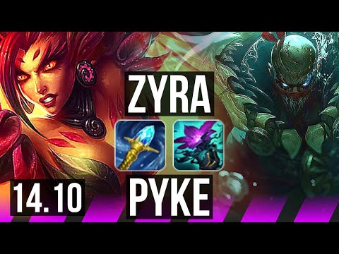 ZYRA & Miss Fortune vs PYKE & Ziggs (SUP) | 37k DMG, 4/5/22 | KR Master | 14.10