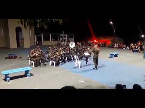 BANDA DO 24° BIS EM CAJAPIÓ PRAÇA DA MATRIZ OUTUBRO DE 2023