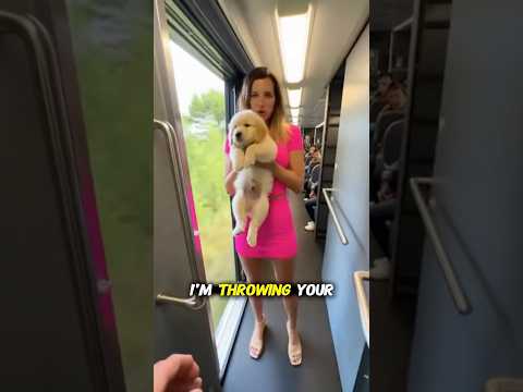 She THREW this puppy off a train...😱 #animalrescue #puppy