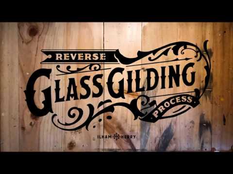 Reverse Glass Gilding Process (timelapse)
