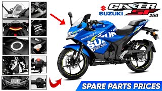 Suzuki Gixxer SF-250 Spare Parts Prices || Suzuki Genuine Spare Parts Prices ✨