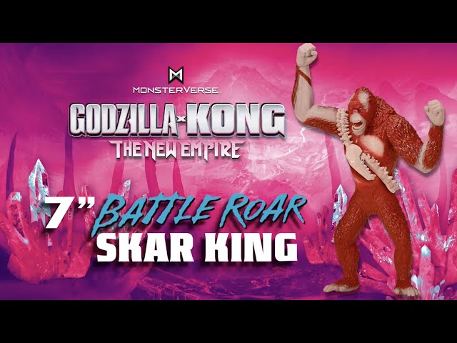 Vídeo relacionado con Monsterverse - Figura Battle Roar Skar King basada en la película de Godzilla vs Kong, Botón en la Espalda para Activar Sonido, Figura Detallada de 18 cm, +3 años, Famosa (MN305200)