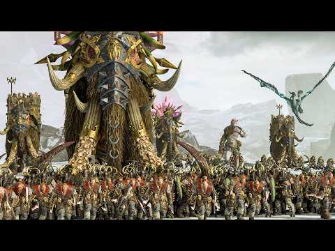 NORSCA vs HIGH ELVES - TotalWar Warhammer 3 cinematic battle
