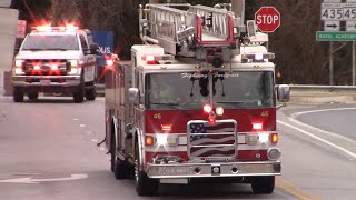 Naval District Washington Fire Department Quint 46 & Battalion Chief 46 Responding