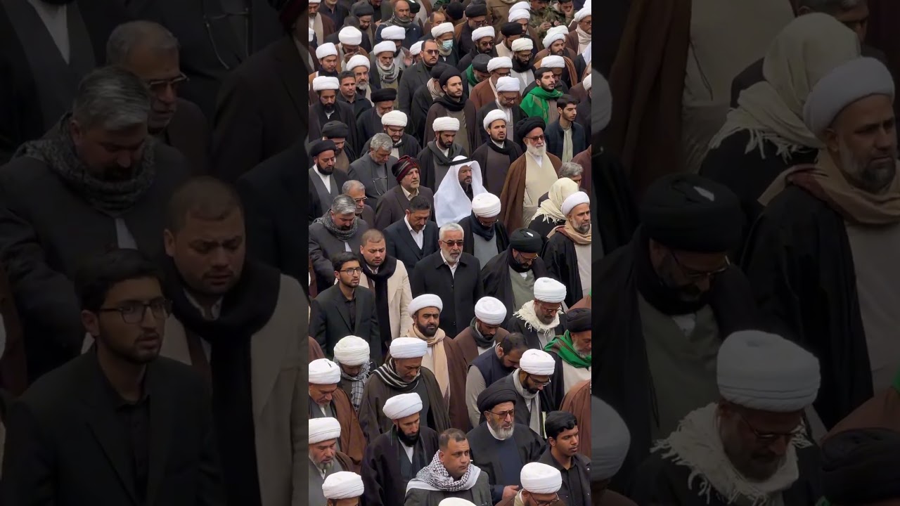 فيديو | تشييع جثمان سماحة السيد هادي السيستاني رحمه الله في الصحن العلوي المُطهّر