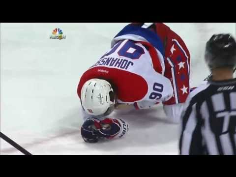 Mike Weber interference hit on Marcus Johansson . Jan 28 2014
