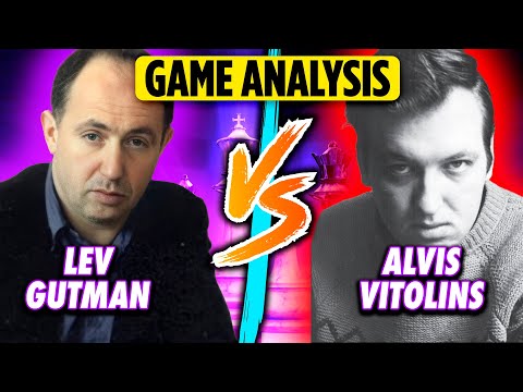 Lev Gutman vs Alvis Vitolins - Alvis does a GREAT defensive chess move, what a comeback! - 1979