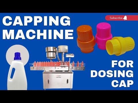 Automatic Bottle capping machine - Laundry Detergent bottle with dosing cap