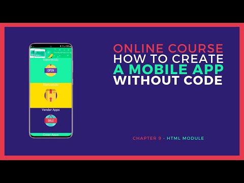 Create your own mobile app (Android and iOS) without knowing how to code - Chapter 9 - HTML module