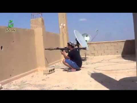 استهداف دبابة بقذيفة آر بي جي من قبل لواء الخضراء في دير الزور