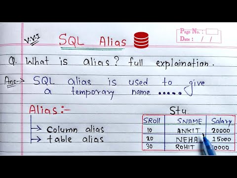 SQL Alias column alias and table alias | Oracle Database
