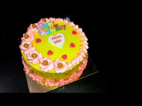 Homemade Anniversary Cake ||Butterscotch flavour || #Shorts