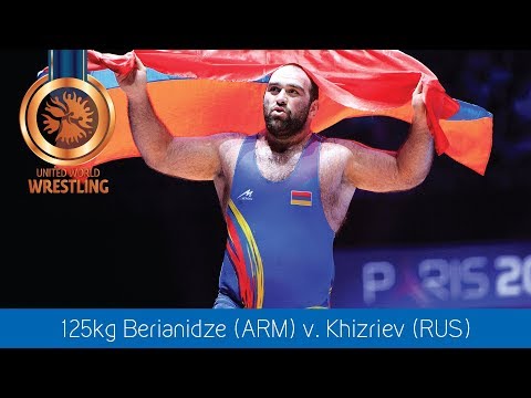 BRONZE FS - 125 kg: L. BERIANIDZE (ARM) df. A. KHIZRIEV (RUS) by VPO, 3-0