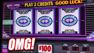 BIG BET JACKPOT WIN ON DOUBLE DIAMOND SLOT MACHINE ➜ HANDPAYS!