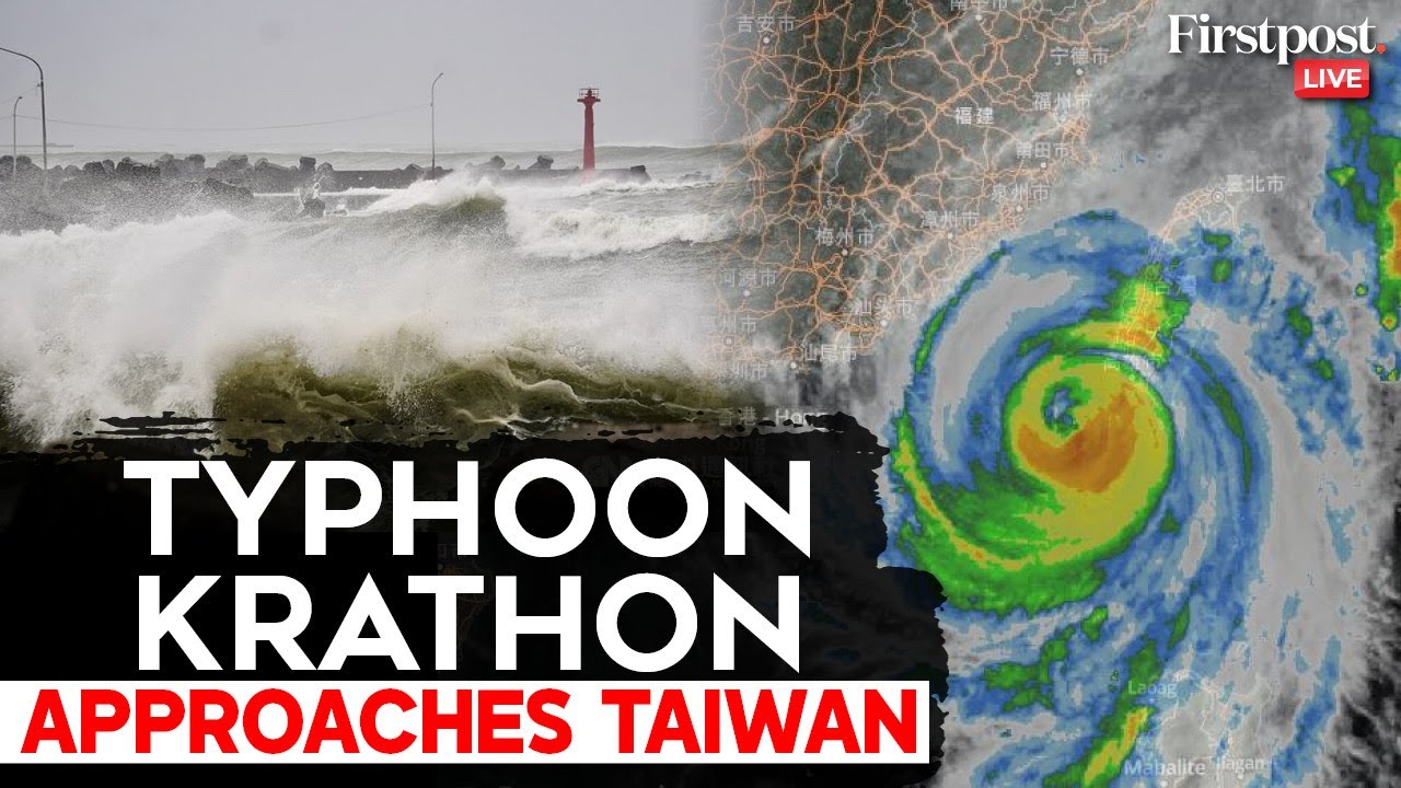 Taiwan Typhoon Updates LIVE: Taiwan Shuts Down as it Braces for Typhoon Krathon's Landfall