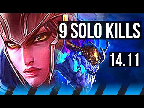 QUINN vs AURELION SOL (MID) | 9 solo kills, 49k DMG, 17/5/11, Rank 12 Quinn | BR Grandmaster | 14.11