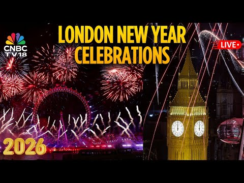 London New Year 2026 LIVE: Fireworks At London Eye Wheel And Big Ben | UK New Year 2026 | N18G