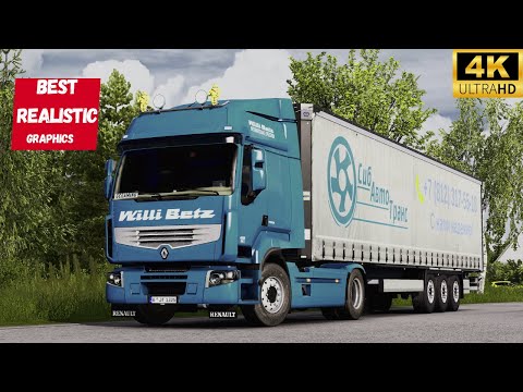 ETS2|4K|RENAULT PREMIUM EVR JBX/PNG/RESHADE UTENA-REZEKNE
