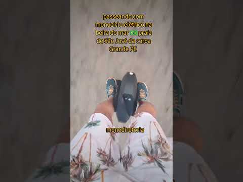 sensação maravilhosa com monociclo elétrico na praia de São José da coroa Grande PE