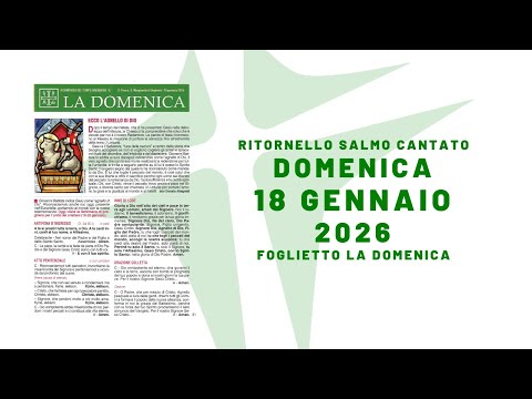 II Domenica del Tempo Ordinario | 18 gennaio 2026 | anno A | foglietto la Domenica