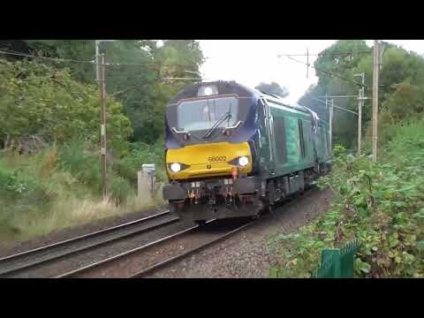 68002/68004 with 68009/68018 dit 6k73 Sellafield - Crewe flasks, Sat. 10th September 2022
