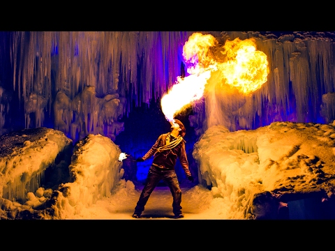 The Human Dragon! Fire Breathing Human in 4K!
