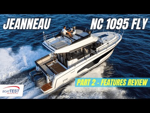 Jeanneau NC 1095 Fly Review  "Part 2" — Three Cabins, Twin Outboards, Full Flybridge