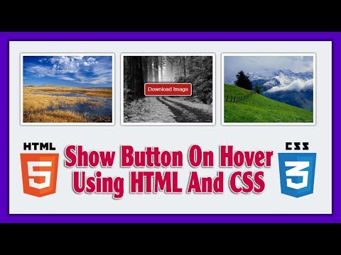 Show Button On Hover Using HTML5 And CSS3 | Web Design Tutorial