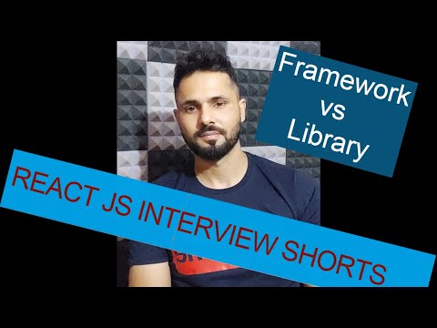 React interview questions shorts 4 Library vs Framework shorts reactjs in Hindi
