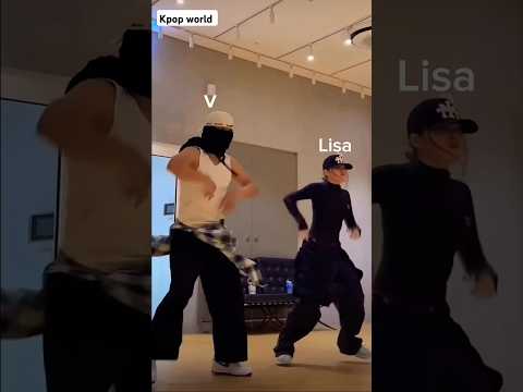 BTS v and BLACKPINK Lisa do it dence #lisa#v#blackpink#bts