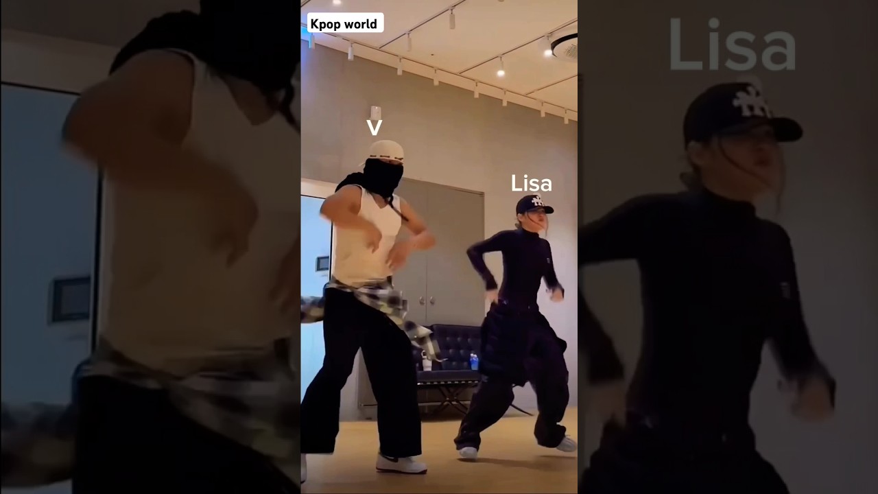 BTS v and BLACKPINK Lisa do it dence #lisa#v#blackpink#bts