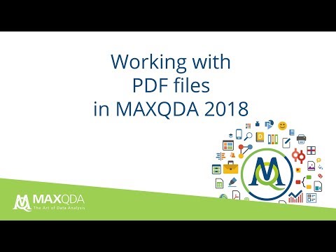 Working with PDF files in MAXQDA 2018