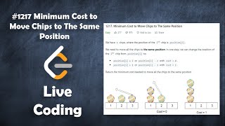 YouTube video 'Minimum Cost to Move Chips to The Same Position | Live Coding with Explanation | Leetcode #1217'