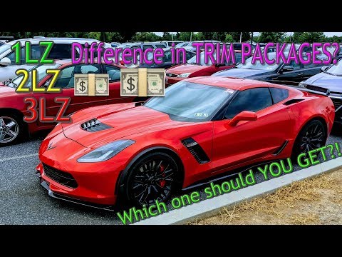 DETAILED look at C7 CORVETTE Z06 TRIM PACKAGES!! 1LZ, 2LZ, and 3LZ!!